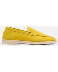 SCAROSSO - Ludovica Gialla Scamosciata Loafers - Lyst