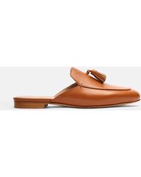 SCAROSSO - Giorgina Cognac Mules - Lyst