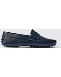 SCAROSSO DRIVING SHOES Italian Shoe Carlo blu granato - Blau
