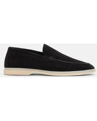 SCAROSSO - Ludovico Black Suede Edit Loafers - Lyst