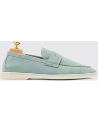 SCAROSSO - Luciano Sage Suede Loafers - Lyst