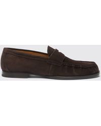 SCAROSSO - Fred Brown Suede Loafers - Lyst