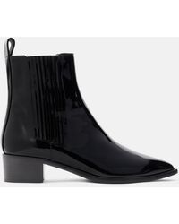 SCAROSSO - Olivia Black Patent Boots - Lyst