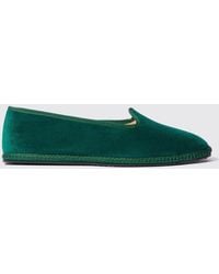 SCAROSSO - Verde Velluto Loafers & Flats - Lyst