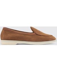 SCAROSSO - Livio Brown Suede Loafers - Lyst