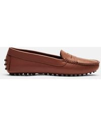SCAROSSO - Ashley Cognac Driving Shoes - Lyst