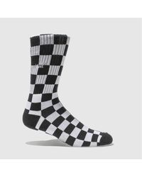 Vans - Black & White Checkerboard Ii Crew Sock - Lyst