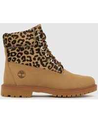 Timberland - Premium 6-Inch Leopard Boots - Lyst