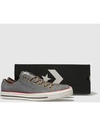 converse navy & orange earthy buck trek ox trainers