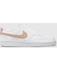 Nike - Court Vision Next Nature Trainers In White & Pink - Lyst