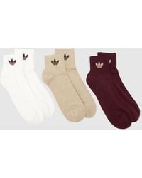 adidas - Quarter Socks 3 Pack - Lyst