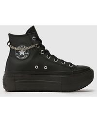 Converse - All Star Double Stack Pierced Trainers - Lyst