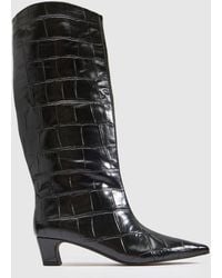 schuh - Dollie Croc Pull On Boots - Lyst