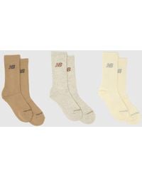 New Balance - Everyday Crew Socks 3 Pack - Lyst