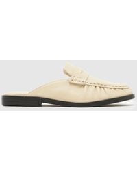 schuh - Leeds Leather Backless Loafer Flats - Lyst