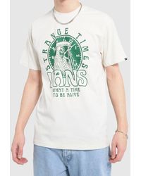 Vans - Stranger Times T-shirt In White & Green - Lyst