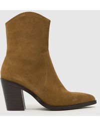 Schuh - Angelo Suede Western Boots In - Lyst