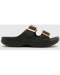Crocs™ - Saturday Metallic Buckle Sandals - Lyst