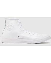 Converse - All Star Mono Leather Hi Trainers In - Lyst