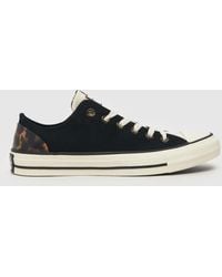 Converse - All Star Ox Tortoise Trainers In Black & Brown - Lyst