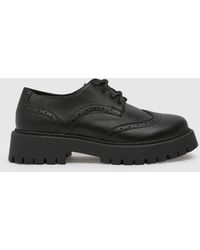 schuh - Wide Fit Lesley Brogue Lace-Up Flat Shoes - Lyst