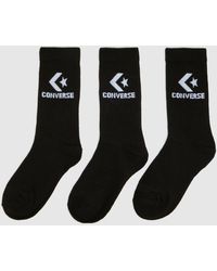 Converse - Crew Socks 3 Pack - Lyst