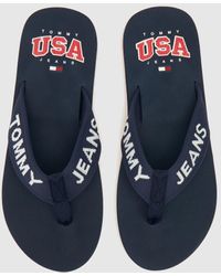 Tommy Hilfiger - Logo Tape Flip Flop Sandals In - Lyst