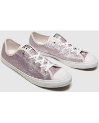 white & gold all star dainty gs ox trainers