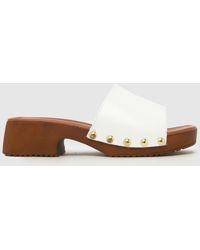 schuh - Verity Leather Clog Sandals - Lyst