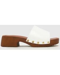 schuh - Verity Leather Clog Sandals - Lyst