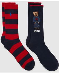 Polo Ralph Lauren - Bear Crew Socks 2 Pack - Lyst
