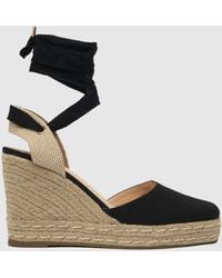 Schuh - Venus Ankle Tie Wedge Sandals In - Lyst