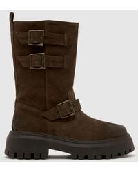 schuh - Danbury Suede Biker Boot Boots - Lyst