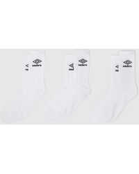 Umbro - Sports Crew Socks 3 Pack - Lyst