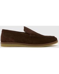 schuh - Risk Suede Loafer Shoes - Lyst