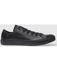 Converse - All Star Leather Mono Ox Trainers In - Lyst