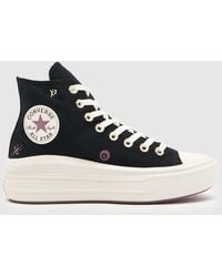 Converse - All Star Move Hi Tiny Tattoos Trainers In Black & White - Lyst