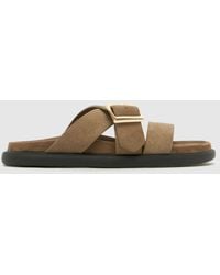schuh - Tear Suede Footbed Sandals - Lyst