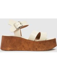 Schuh - Viola Cork Wedge Sandals In - Lyst
