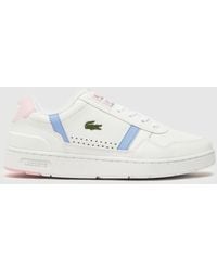 Lacoste - T-clip Trainers In White & Blue - Lyst