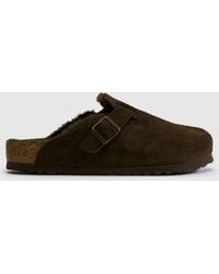 Birkenstock - Boston Shearling Clog Sandals - Lyst