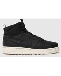 Nike - Court Vision Mid Winter Trainers In Black & White - Lyst