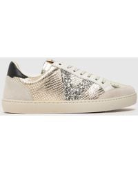 Victoria - Berlin Trainers In White & Gold - Lyst