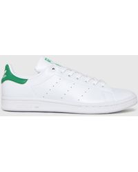 adidas - Stan Smith Primegreen Trainers In White & Green - Lyst