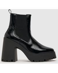 Schuh - Anna Patent Platform Chelsea Boots In - Lyst