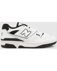 New Balance - Bb550 Trainers In White & Black - Lyst