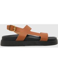 Schuh - Tasmin Chunky Leather Sandals In - Lyst