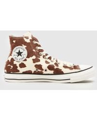 Converse - All Star Hi Winterluxe Cow Trainers - Lyst