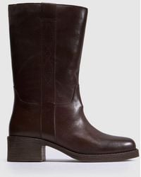 schuh - Delany Leather Calf Boots - Lyst