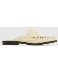 schuh - Leeds Leather Backless Loafer Flats - Lyst